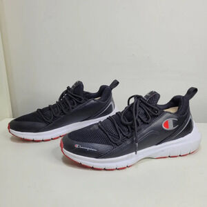Champion Verve Black and Red Lace Up Activewear Sneakers Size Men's 9